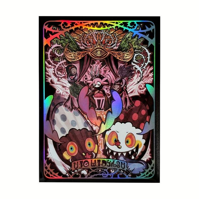 TEMU 50-Pack Laser Anime Kaarthoesjes, 66×91mm Standaardformaat, Geschikt voor TCG Kaarten, Bordspel Verzamelkaarthoesjes