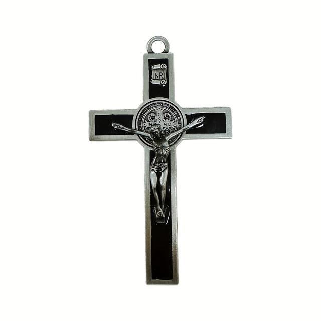 TEMU Ostergeschenk Kreuzigungsbild Wandkreuz St. Metall Wandkunst 5.0 Inch x 2.7 Inch Braun Emaille und die geistige Heiligkeit: Glaubensgeschenk für Ihre Bekannten