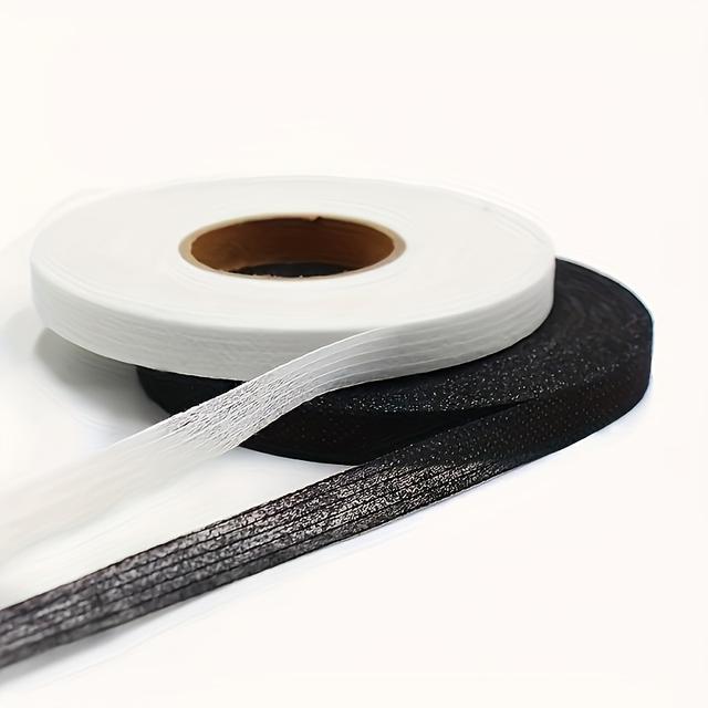 TEMU 2pcs Non-woven Fusible Sewing Tape, 3937 Inches/100 Meters, Black And White, Polyester Hemming Tape For Diy Sewing Accessories, Essential Crafting Tool, Ironing, Mesh Lining, Sewing Accessories