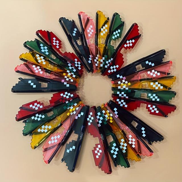 TEMU 25 زوجًا من النظارات الفسيفسائية لكلا الجنسين، مناسبة للتجمعات الاحتفالية والتصوير المرح