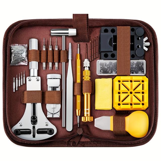 TEMU 149 deler verktøysett for urreparasjon med legeringssakåpner, fjærstangverktøy, skrutrekkere, brukerhåndbok – Profesjonelt sett for urvedlikehold for størrelsesjustering og utskifting