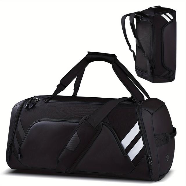 TEMU 70l Travel Bag For Genders, Sports Bag Featuring A Shoe Section, Ideal For Training, Sauna, Fitness, Gym, Swimming, And Travel Activities