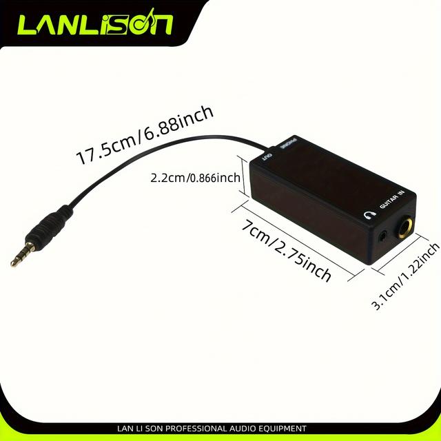 TEMU Lanlison Mobile Phone Connector For Guitar, Bass, Speaker, Drum, Piano Instrument Adapter Cable With Recording Effects