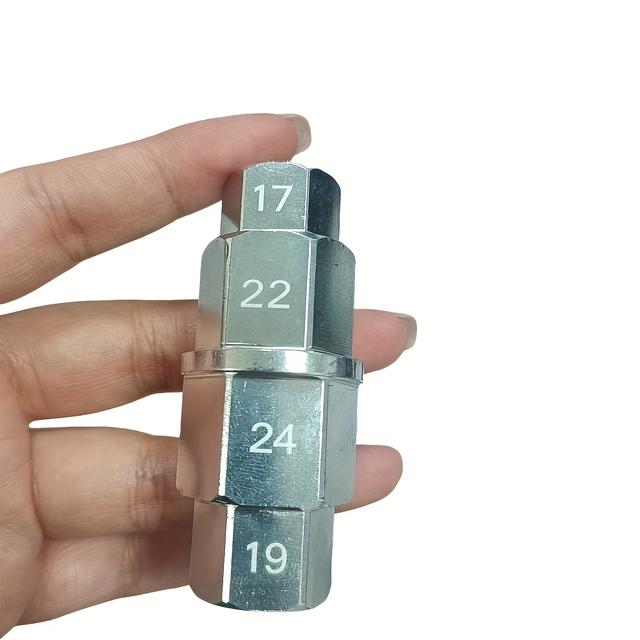 TEMU 1 szt. Klucz imbusowy do motocykla, narzędzie do demontażu śruby koła przedniego 17/19/22/24 mm, konserwacja roweru, sześciokątna konstrukcja, niezawodne narzędzie, dla entuzjastów motocykli