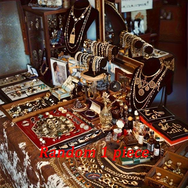 TEMU Random 1pc, Random Styles, Necklaces, Rings, Bracelets, Studs, Earrings, Anklets, Metal Geometric Patterns, Suitable For Women's Dates, Parties And Holiday Gifts