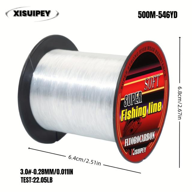 TEMU 500m/546m Fluorocarbon Nylon Fishing Line - High Strength And Durable, Perfect For Freshwater Fishing, Ideal Gift For , Fishing Gear, Fishing Line, Angler's Gear, Gradient , High