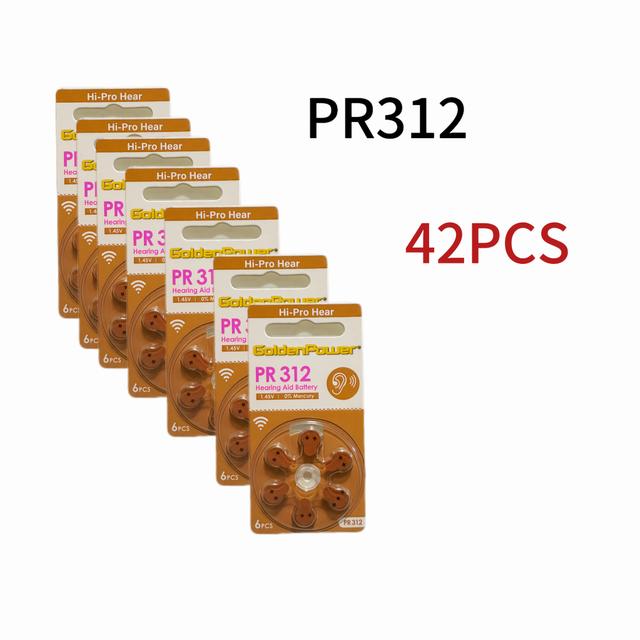 TEMU 30-42 Stück Hörgeräte-Batterie-Set, Kompatibel mit P312//PR675/PR13