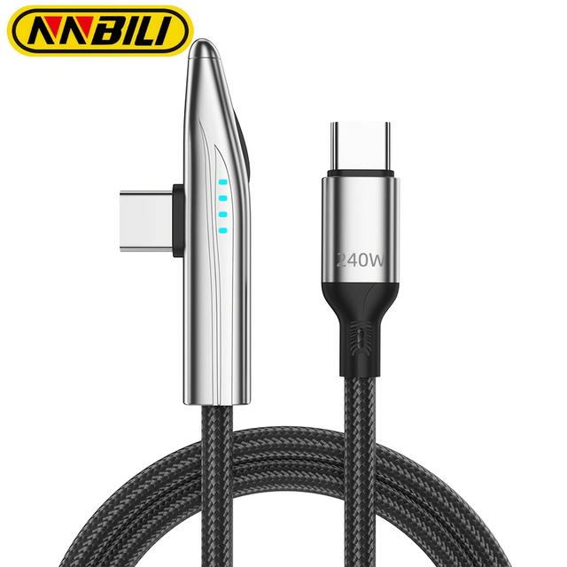 TEMU Pantalla LED con Chip Emaker Tren Bala Cable de de Carga Rápida Tipo-C a Tipo-C de 1.2M/ Adecuado para Huawei iPhone 15/16 y Otros Smartphones Tipo-C Cable de Carga