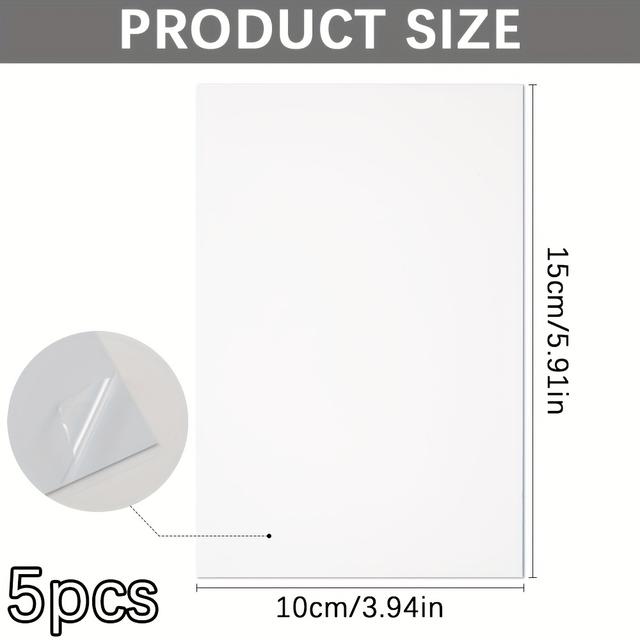 TEMU 5pcs Aluminum Photo Blanks - With Protective Film, Perfect For Sublimation Heat Press Projects, Elegant Wall Art & Unique Gifts