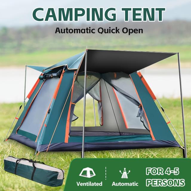 TEMU 4 Person Up Tent Camping Tents Cabin Tent Quick Setup Instant Camping Tent, Hiking Tent With Carry Bag