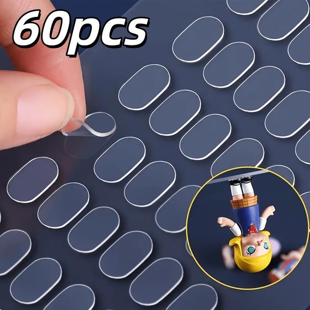 TEMU 60pcs Of Transparent Double-sided Tape - Residue-free Adhesive, Suitable For Everyday Office Use