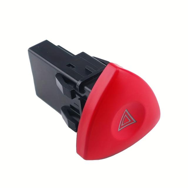 TEMU Кнопка вимикача попереджувального світла для екстрених ситуацій, червоного та чорного кольорів, для Nissan , та RENAULT Espace , маленький розмір, номер деталі 8200442724, без батареї