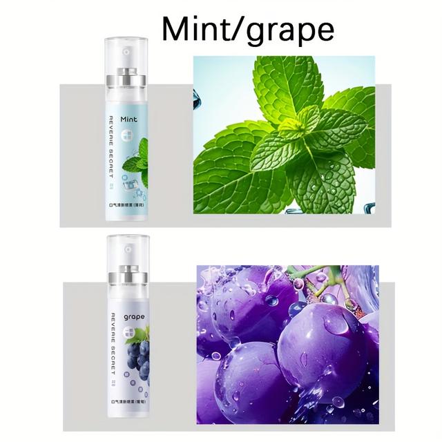 TEMU 2 Packs Of Fruity Breath Refreshing Spray - Fruity Fragrance, Mild And Non Irritating, Portable Oral , Suitable For Use After Meals Or On Appointments