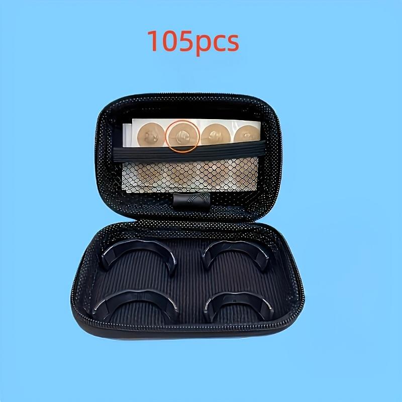 TEMU 105pcs Premium Set, Set, With High-end Black Storage Box, Sports Breathable Nose Clip Combination - "please Clean Your Nose Before Use And Tightly" - Not Easy To Fall Off