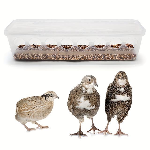 TEMU 8-port Automatic Bird Feeder - Large Capacity, Transparent Dispenser, No Batteries Needed - For , , Quail & Doves - Durable Outdoor/indoor Wildlife Feeder - Sturdy Plastic Build