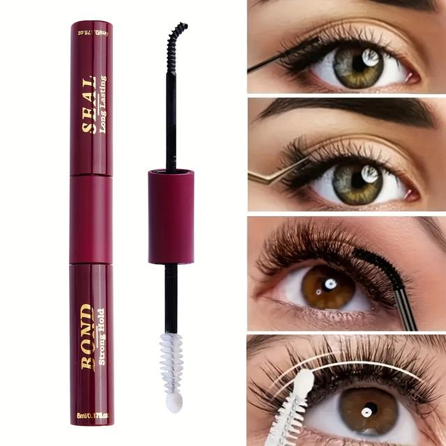 TEMU 1-pack Dual-ended 2-in-1 Eyelash Glue, Waterproof And , Easy-to-use Liquid Sealing Adhesive