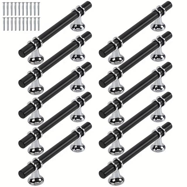 TEMU Première Sortie sur Internet : Poignée à + Lot de 10 Poignées en Acier Inoxydable Premium, Poignées de Tiroir pour Meubles, Poignées Vintage, Poignées pour Portes Coulissantes