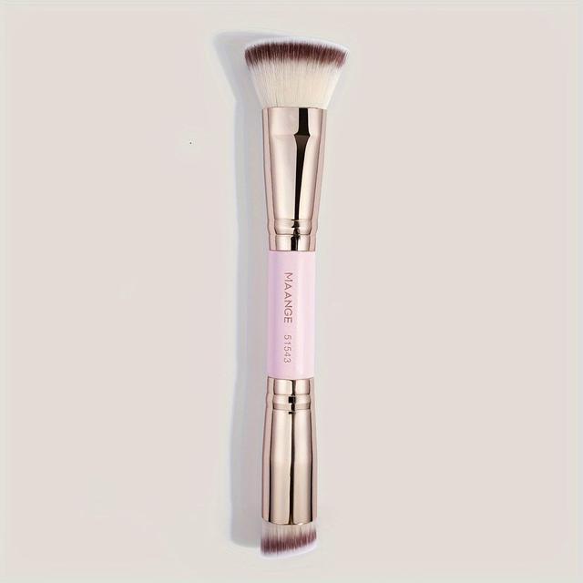 TEMU Maange Single Pcs Double Makeup Brush Makeup Brush Contour Brush Portable Makeup Tool