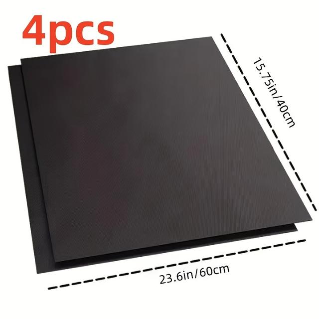 TEMU 4pcs Reusable Cooking Mats - Heat Resistant, Easy Clean Oven & Bbq Protectors For Healthy Cooking