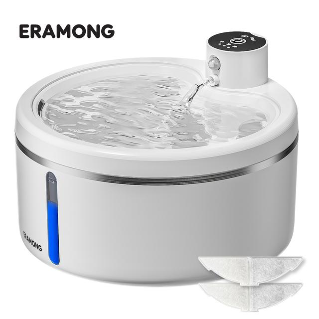 TEMU Automatic Cat Water Dispenser, Operation Cat Drinking Fountain Distributor, Usb Rechargeable With Motion Sensor And Timer, Continuous Water Flow Mode, Large Capacity, Suitable For Indoor Feeding