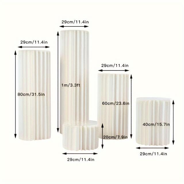 TEMU 5pcs Wedding Centerpieces Cardboard Vase Flower Stand For Party Table Decoration