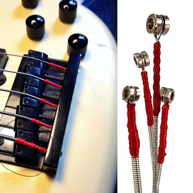 TEMU Premium Strings With Long Wrap Tail And Colorful No.6 Bigger Ball End- 4/5 Nickel-plated Steel String - High-carbon , Nickel-plated Ball End 45100/545125 String