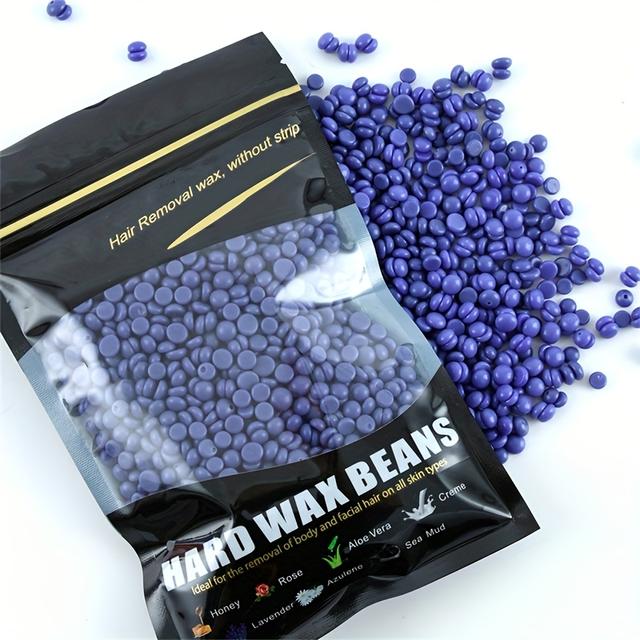 TEMU WAXKISS 100g Hårda Vaxbönor för Hårborttagning, Lavendeldoft, Smärtfri Vax för Ansikte, , Ben, Bikini, Underarmar, Mäns Bröst/Rygg, Alla Hudtyper, Sommaranvändning, Fars Dag Present