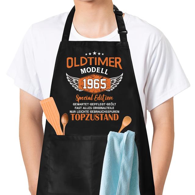 TEMU German, Please Move To Germany! 1965 Birthday Men' Apron, 60th Birthday Gift For Men, 's Bbq Apron, Fun Men's Christmas Gift, Creative Print Apron, Father's Day Gift For Grandpa And Dad