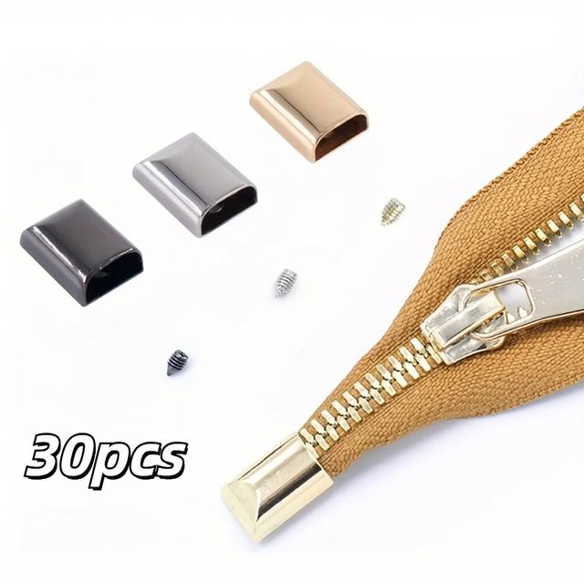 TEMU 30 unidades de Batentes de Fecho Retangulares, Clips de Cabeça de Fecho, , Substituição, Cabeça de Fecho, Costura, Adições com Parafusos para Sacos, Bagagem, Dourado, Prateado, Metálico , 3 Cores