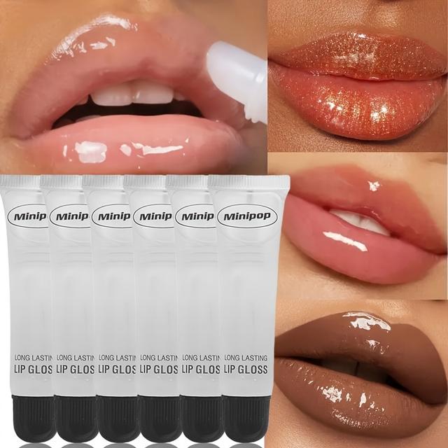 TEMU 6 Pack Moisturizing Clear Lip Oil | Long Lasting, Makeup Effect For Types