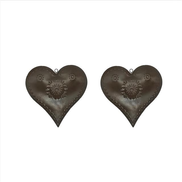 TEMU 1/2-Delige Smeedijzeren Hart Hangdecoratie voor Tuin, Tuin, Woonkamer - Eenvoudig Ophangen met Touw - Binnen/Buiten Gebruik voor Kerstmis, Bruiloften, Themafeesten - Evenementdecoratie