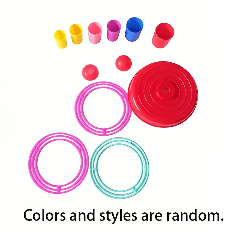 TEMU [set Of Colorful ] (random Color) Colorful Plastic Sport Set Party Outdoor Puzzle Hoop Kindergarten Competition Game Stall Halloween Christmas Gift(nine Circles + )