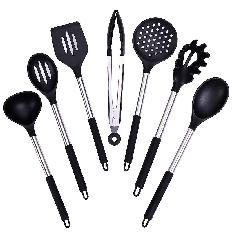 TEMU 7 pezzi set da cucina in silicone per la casa, spatola e cucchiaio da antiaderente