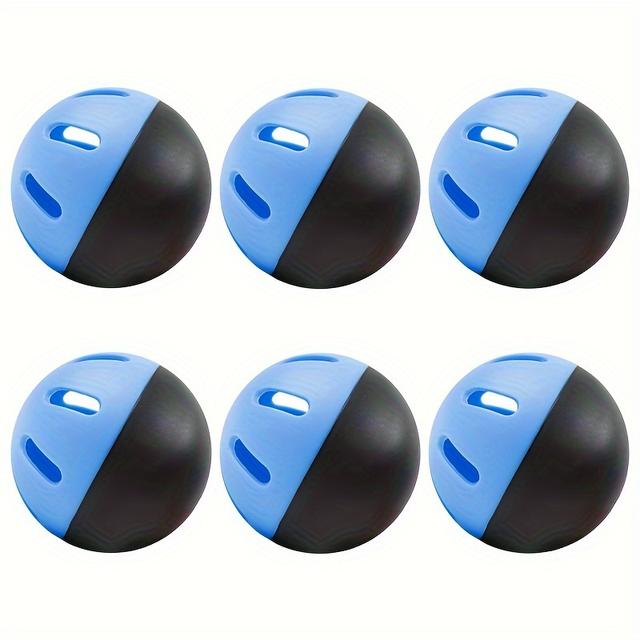 TEMU 6-pack Soft Practice Baseball - Lightweight And Durable Eva Hollow Ball, Suitable For Indoor And