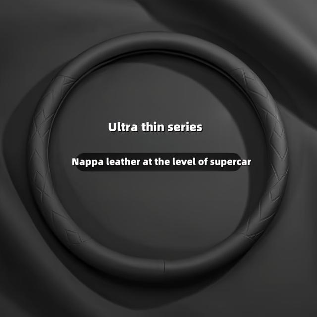 TEMU Funda para Volante de Coche en Cuero PU con Estampados, Adecuada para Volantes de 15 Pulgadas. Ideal como Regalo de o Navidad