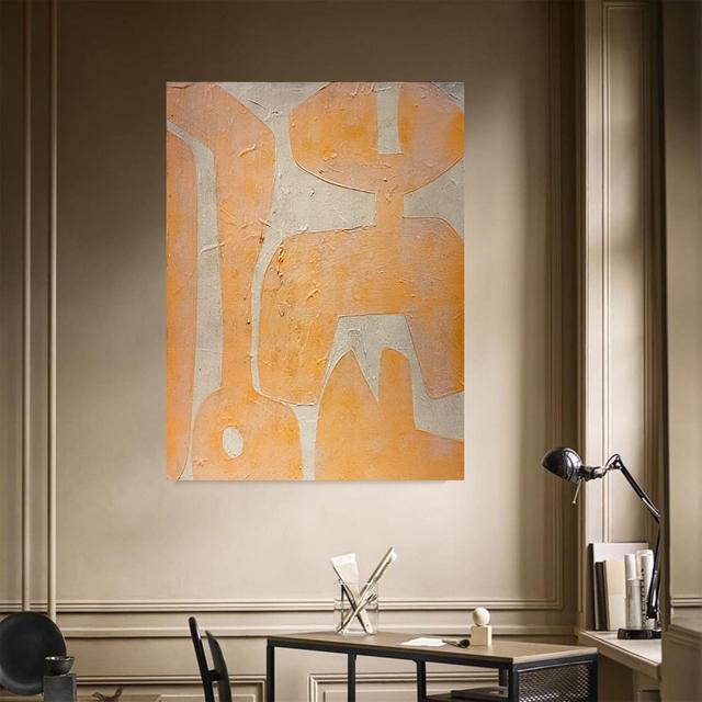 TEMU لوحة جدارية أكريليك يدوية مصنوعة يدويًا - لوحة قماشية بتصميم عصري بألوان خضراء مخزنة، بدون إطار لديكور المنزل لغرفة المعيشة، تصميم حديث، درجات ألوان ترابية دافئة، فن الجدار على القماش