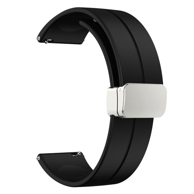 TEMU Vhodné pro 20/22mm magnetický skládací přezkové řemínky - Samsung Watch 5, 4, 3 & Huawei GT 3 / 2 Pro pásek
