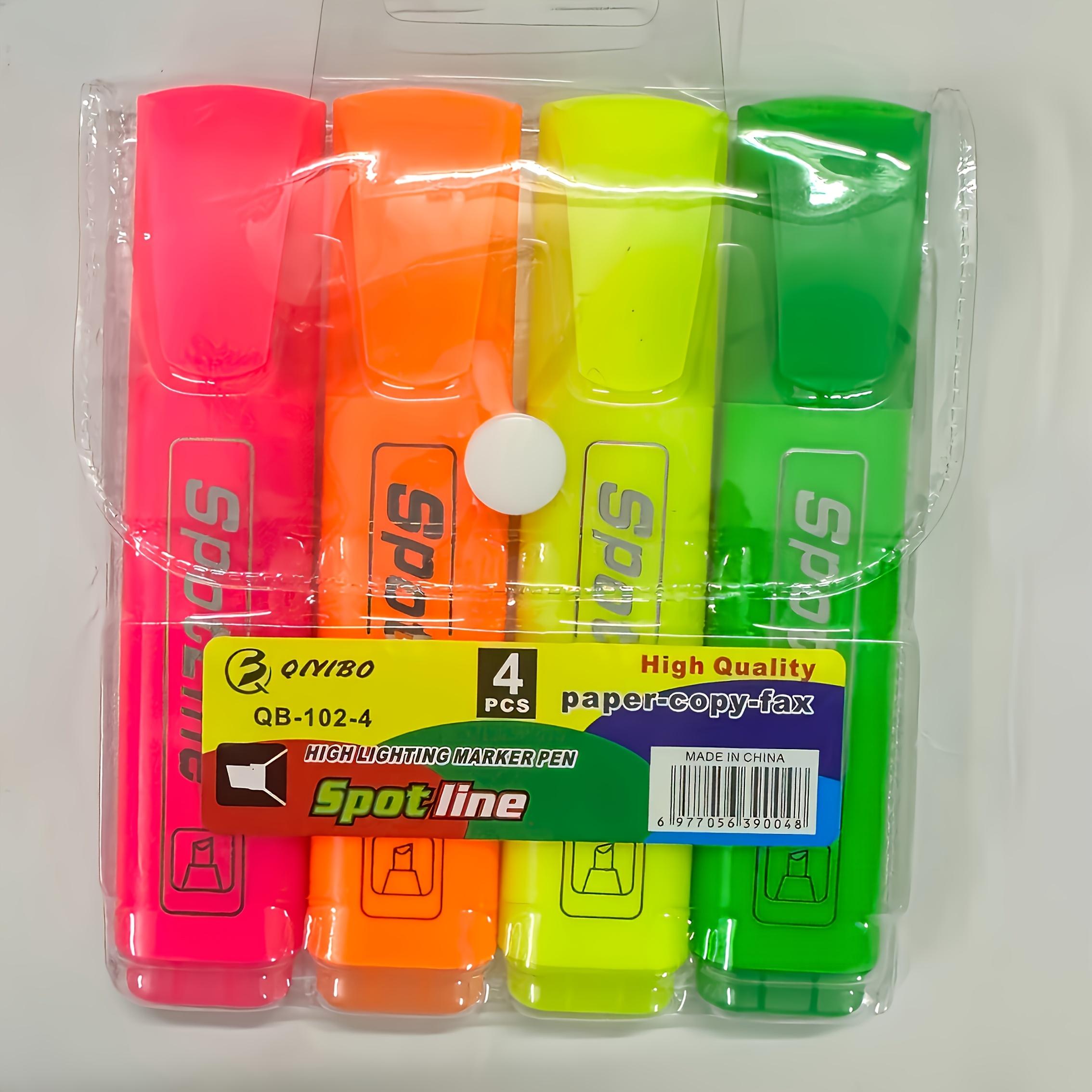 TEMU 4/6 Color Highlighters - No Batteries Required, Odorless, Suitable For 10 Occasions, Ideal For Office And School Use [ For All , 2 Tip Sizes From]