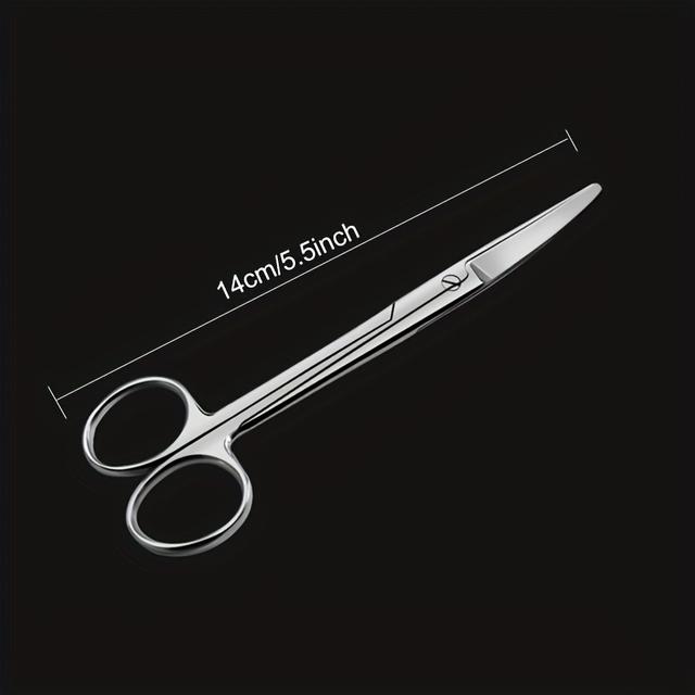 TEMU -es rozsdamentes acél olló, ívelt, kerek fejű biztonsági olló, orrszőrnyíró háztartási olló, papír olló, művészeti olló