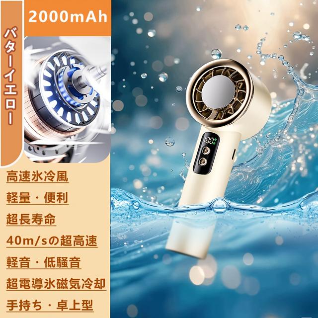 TEMU 【超高速40m/s冷却】コンパクト 。長寿命、軽量、静音ABS PC製。旅行、オフィス、アウトドアに最適（ブラック、ホワイト、ブルー）。充電式。