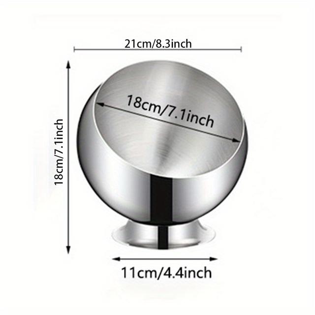 TEMU Creative And Unique Stainless Steel Spherical Desktop Storage Container