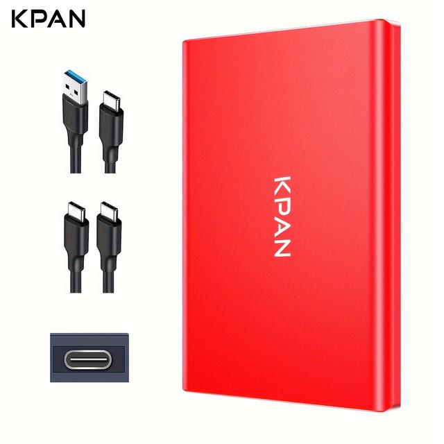 TEMU KPAN Portable Festplatte 500GB/320GB/1TB | USB3.0, Metallgehäuse, Kompatibel mit PS4, PC, Mac, TV, Laptops und Smartphones für Speichererweiterung