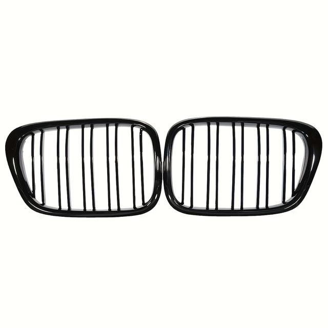 TEMU BMW 5-ös sorozat E39 1999-2003 528i dupla vonalú első veserácsok fényes fekete elülső lökhárító rácsozattal