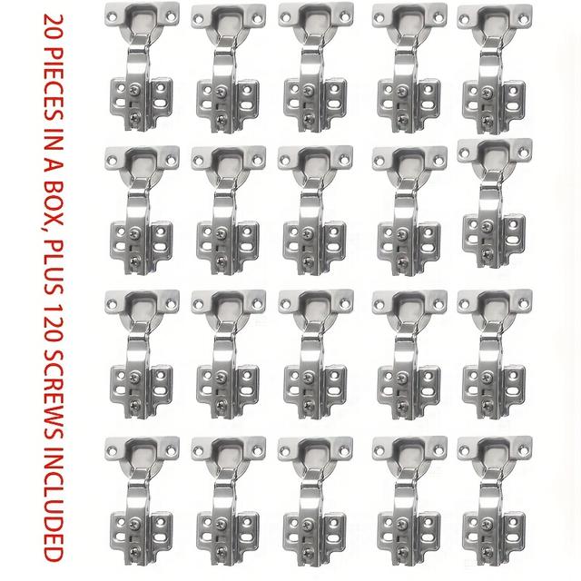 TEMU 20 35mm Kitchen Cabinets, Standard Cabinet Door Hinges, Wardrobe Cabinet Fittings, Includes 120 Screws.