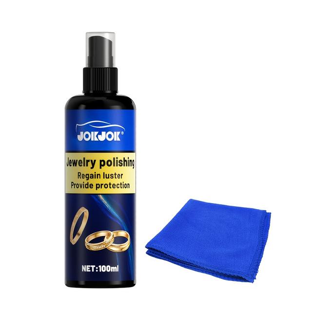 TEMU Jewelry Polishing & Restoration Spray Kit - Silvery Polish, Oxidation Remover Solution For Synthetic Gemstone Care, Easy Application, Quick Polish, Highquality Polish, Diy Enthusiasts