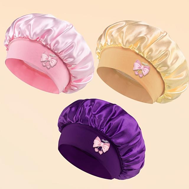 TEMU 3 Gorros de Dormir Elásticos y Ligeros para Mujer, Diseñados para Comodidad y Simplicidad, Perfectos para el Cuidado del Cabello y el Baño