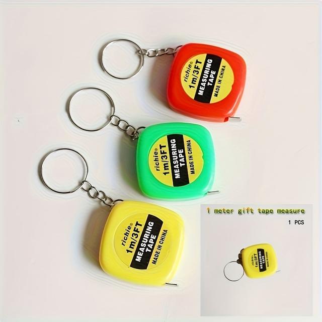 TEMU Fan, Eggs, The 39.37 Inch Stainless Steel Tape Measure Mini Pocket Ruler Lightweight Keychain - Durable, , Perfect Gift