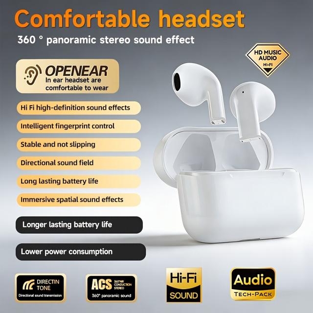 TEMU New Senyang True Wireless 5.3 In-ear Couple Mini Headset For Music, Tws Video Earbuds With Hifi And Hd Calling, Compatible With And Iphone, Perfect For Gaming And As A Valentine's Day Gift