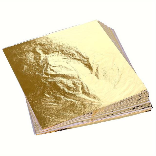 TEMU Sheets For Art, 200pcs 5.5" X 5.5" Sheets Copper Leaf Sheets For Diy Crafts Decor, Gilding Crafting, Painting, Nail Design, Furniture Decoration
