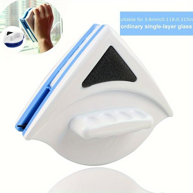 TEMU 1pc A Magnetic Window Cleaner With A Double-sided Glass Cleaning Brush, Designed For Household Use